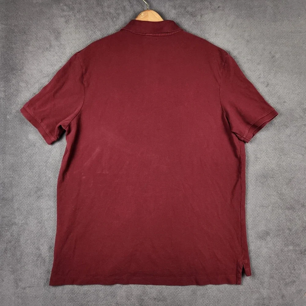 Polo Ralph Lauren Polo Shirt Men XL Burgundy Classic Fit Short Sleeve Cotton NEW